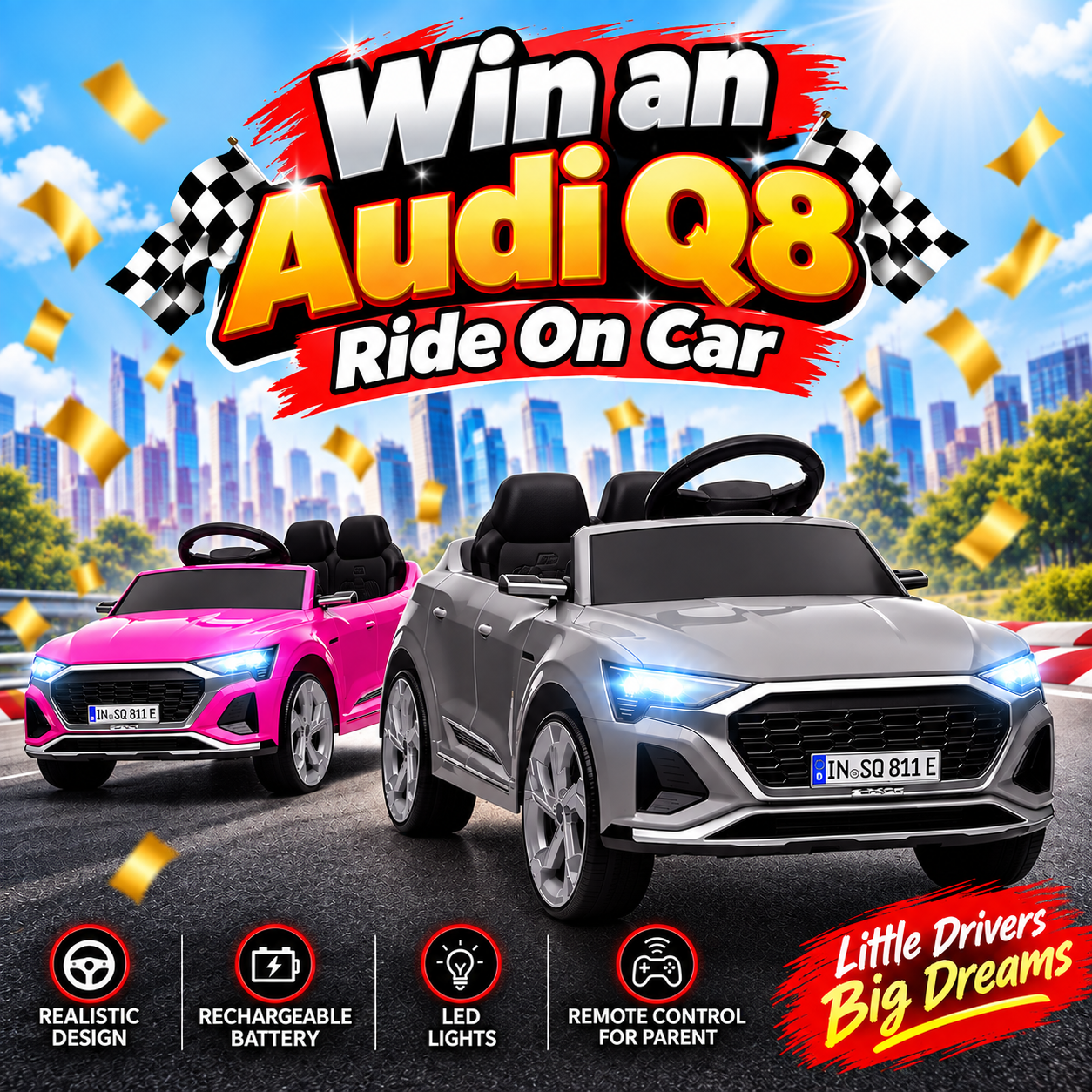 Audi Q8 etron Kids Electric Car with Remote
